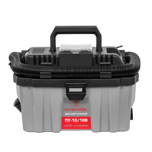 Пылесос строительный ИНТЕРСКОЛ ПУ-10/18В, 18 В, 10 л, без АКБ и ЗУ (771.0.0.70)