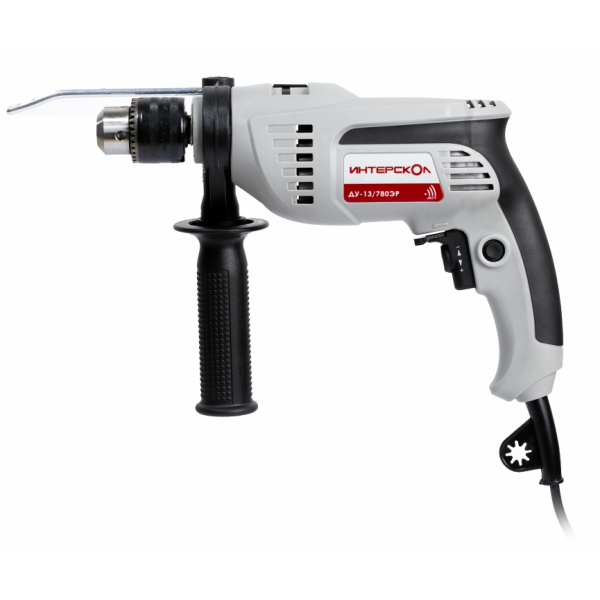 Ударная дрель ИНТЕРСКОЛ ДУ-13/780ЭР, 780 Вт, 2700 об/мин, 30000 уд/мин (421.1.0.00)