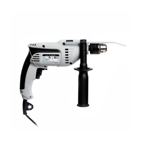 Ударная дрель ИНТЕРСКОЛ ДУ-13/780ЭР, 780 Вт, 2700 об/мин, 30000 уд/мин (421.1.0.00)