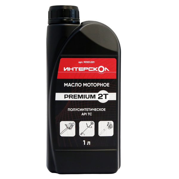 Масло моторное ИНТЕРСКОЛ Premium, 2-х тактное, полусинтетическое, 1000 мл (90101.001)