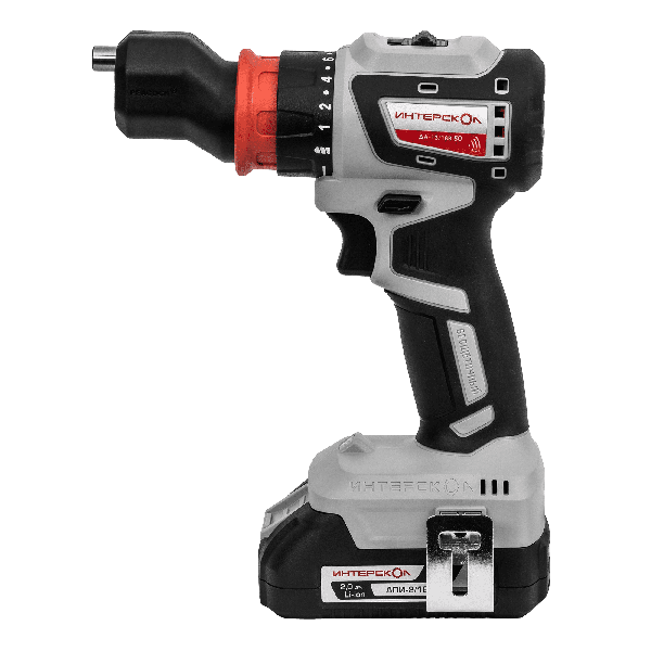 Аккумуляторная дрель-шуруповерт ИНТЕРСКОЛ Комби ДА-13/18В 50, 18 В, 1600 об/мин, с 2 АКБ 2 Ач и ЗУ, в кейсе (776.2.2.79)
