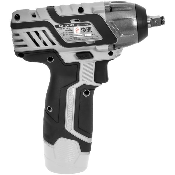 Аккумуляторный ударный гайковерт ИНТЕРСКОЛ ГАУ-100/12Э, 12 В, 100 Нм, 3000 уд/мин, без АКБ и ЗУ (807.0.0.70)