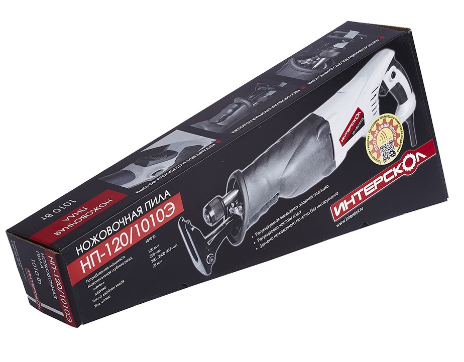 Сабельная пила ИНТЕРСКОЛ НП-120/1010Э, 1010 Вт, 2400 об/мин, 28 мм (137.1.0.00)