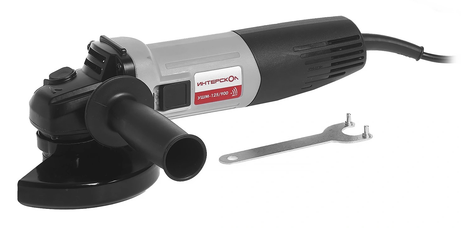 Угловая шлифмашина ИНТЕРСКОЛ УШМ-125/900, 900 Вт, 125 мм, 11000 об/мин (671.1.0.00)
