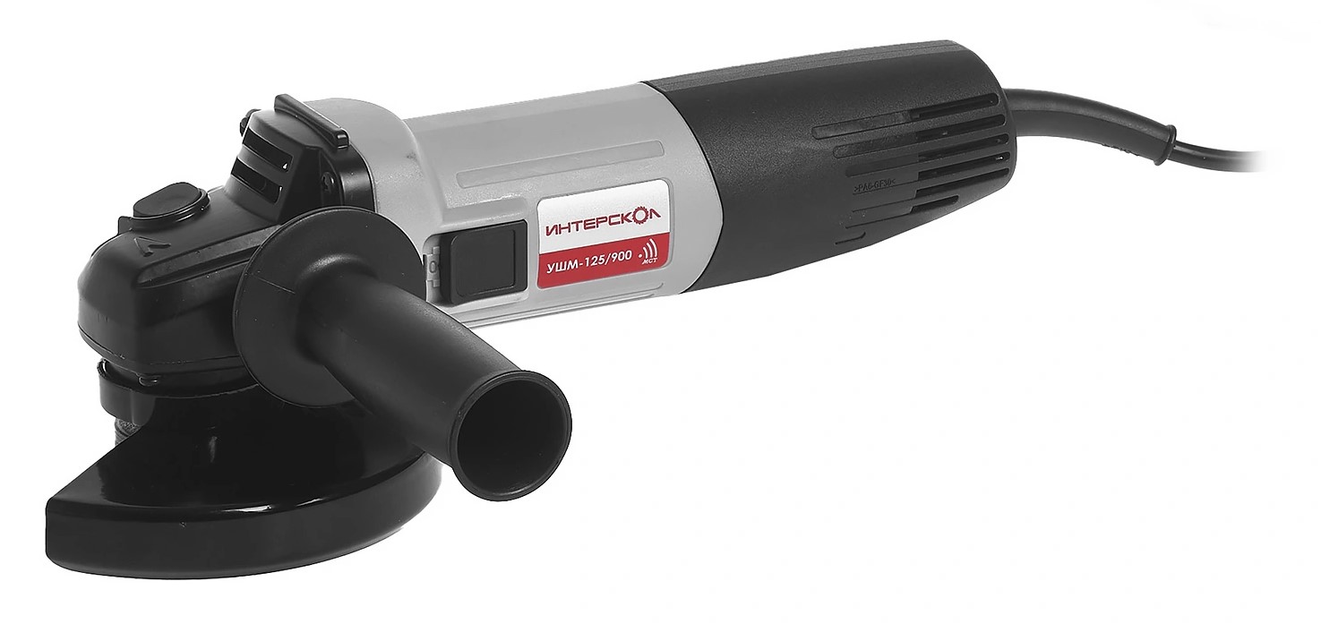 Угловая шлифмашина ИНТЕРСКОЛ УШМ-125/900, 900 Вт, 125 мм, 11000 об/мин (671.1.0.00)