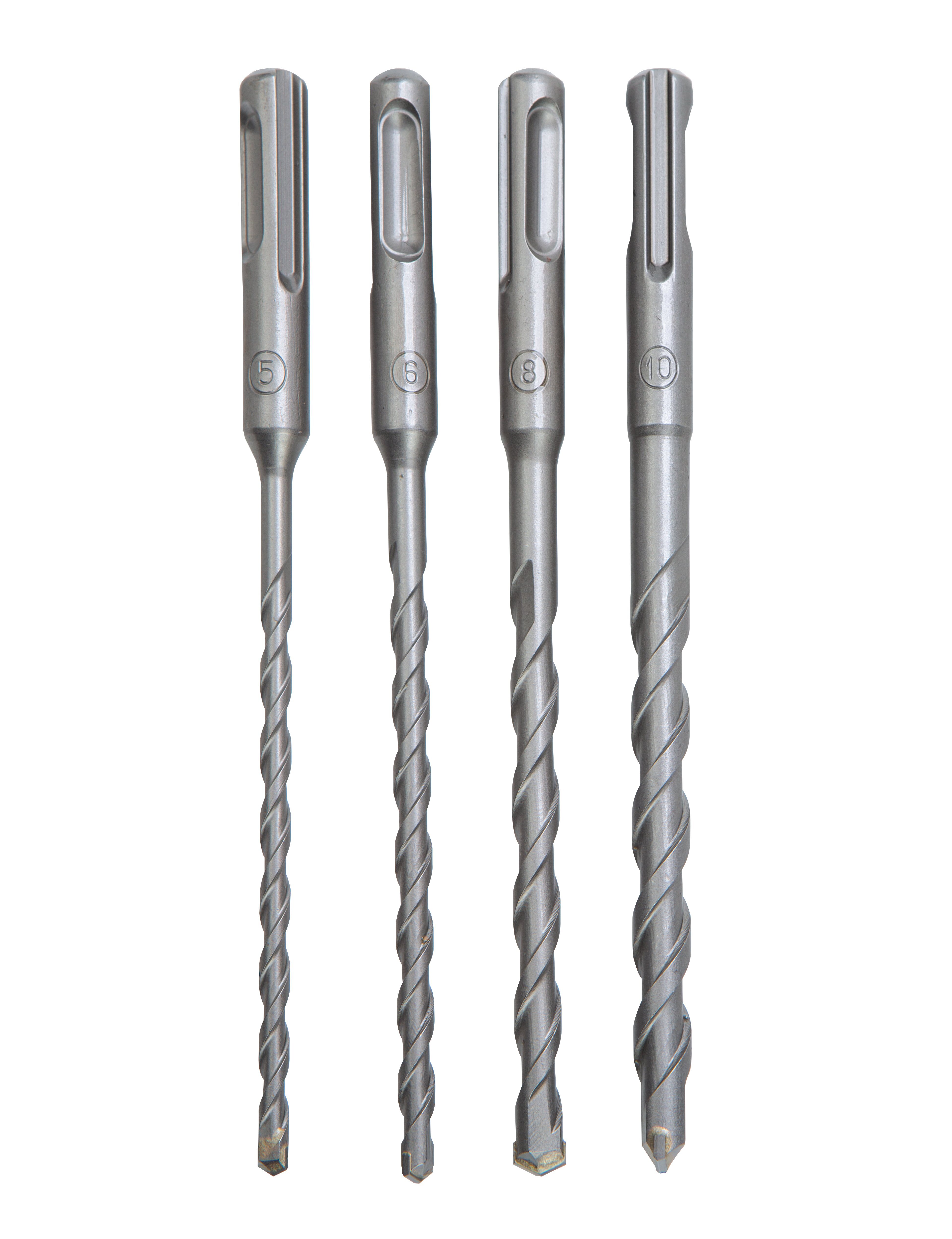 Набор буров ИНТЕРСКОЛ по бетону, SDS-Plus, 5,6,8,10x160 мм (11200.160)
