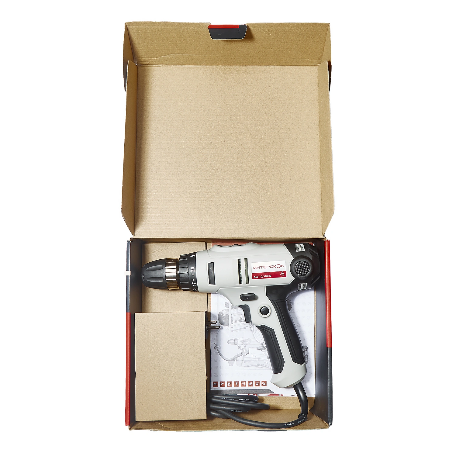 Дрель-шуруповерт ИНТЕРСКОЛ ДШ-10/320Э2, 320 Вт, 1800 об/мин (220.1.1.00)