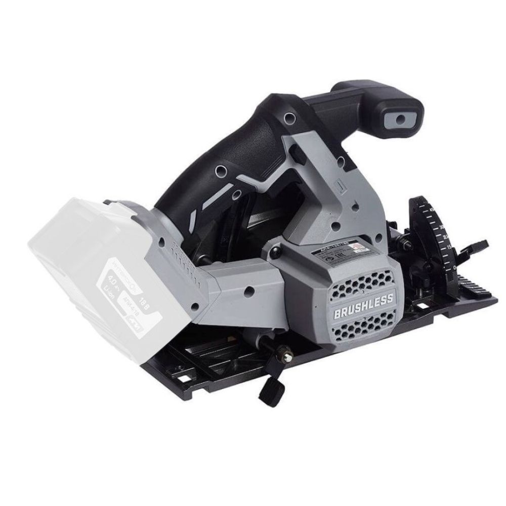 Аккумуляторная дисковая пила ИНТЕРСКОЛ ДПА-165/18В, 18 В, 165 мм, 5000 об/мин, с АКБ 4 Ач и ЗУ (577.0.0.70-B4C)