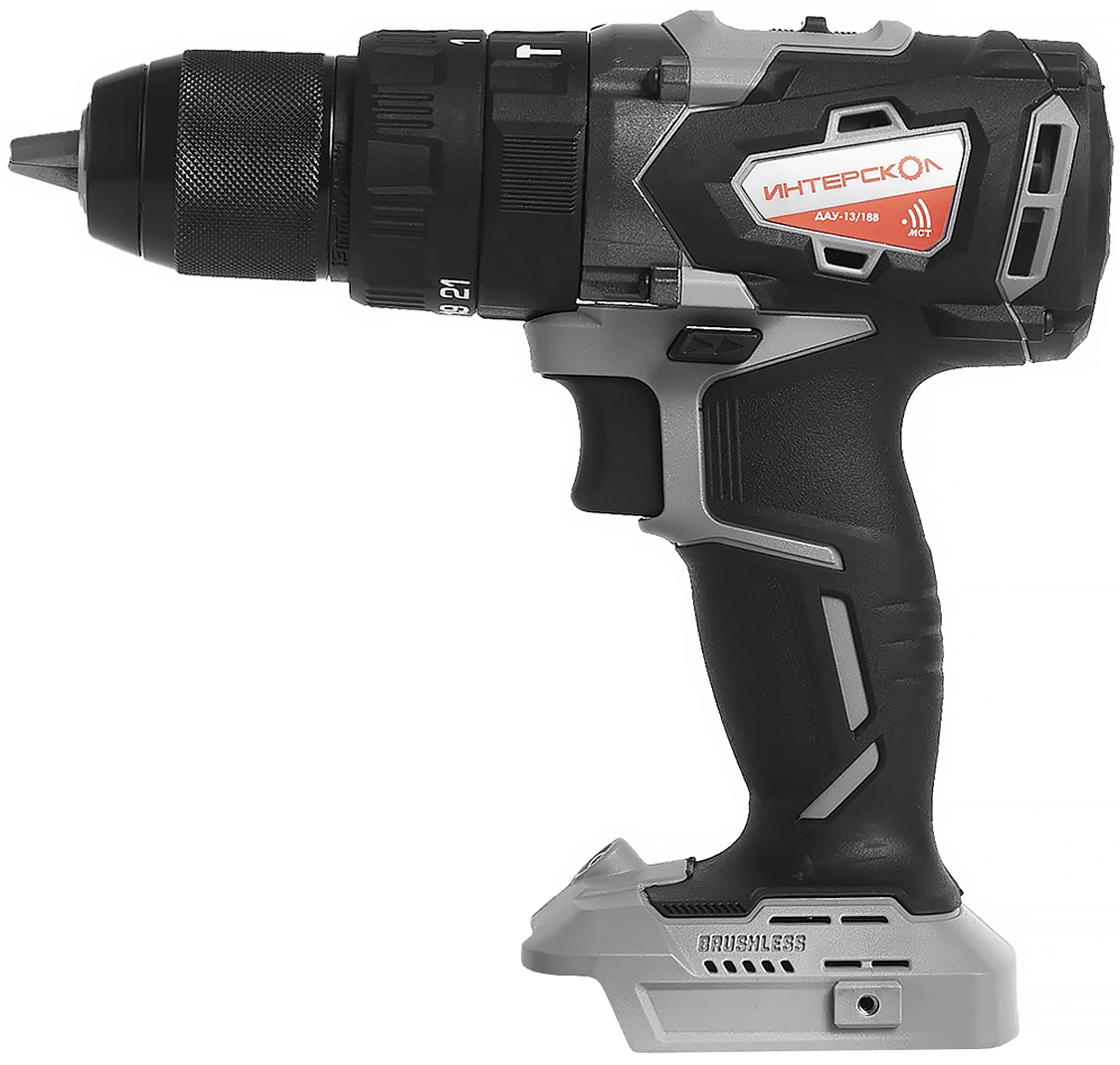 Дрель-шуруповерт ИНТЕРСКОЛ ДАУ-13/18В 60, 18 В, 2000 об/мин, 30000 уд/мин, с АКБ 2 Ач и ЗУ, в кейсе (574.0.0.70-B2C)