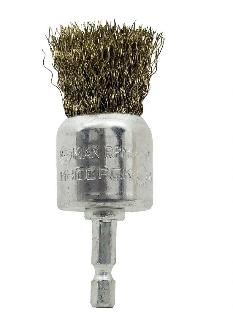 Щетка для дрели ИНТЕРСКОЛ, 30 мм, хвостовик HEX 1/4", 2235403000000