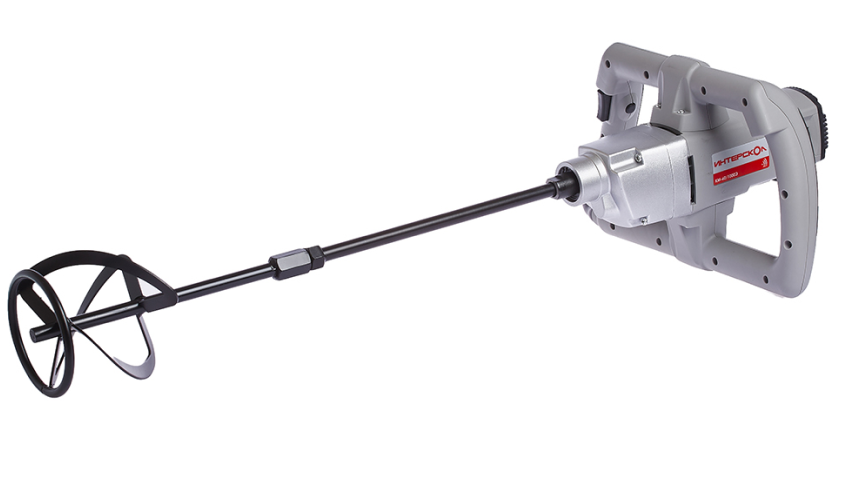 Миксер строительный ИНТЕРСКОЛ КМ-60/1000Э, 1050 Вт, 850 об/мин, 2 скорости (52.1.2.00)