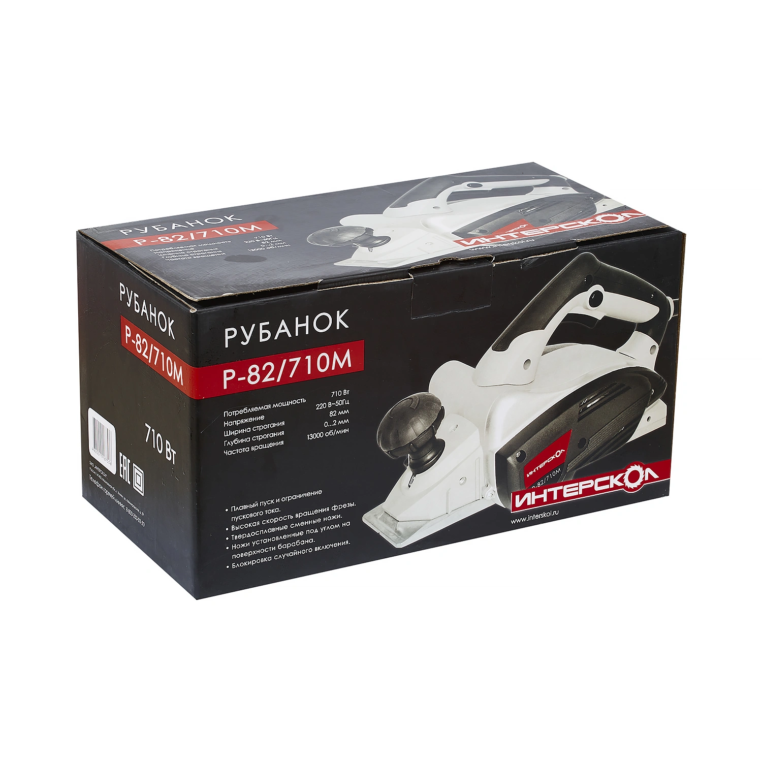 Электрорубанок ИНТЕРСКОЛ Р-82/710М, 710 Вт, 14500 об/мин, 82 мм (276.1.0.00)