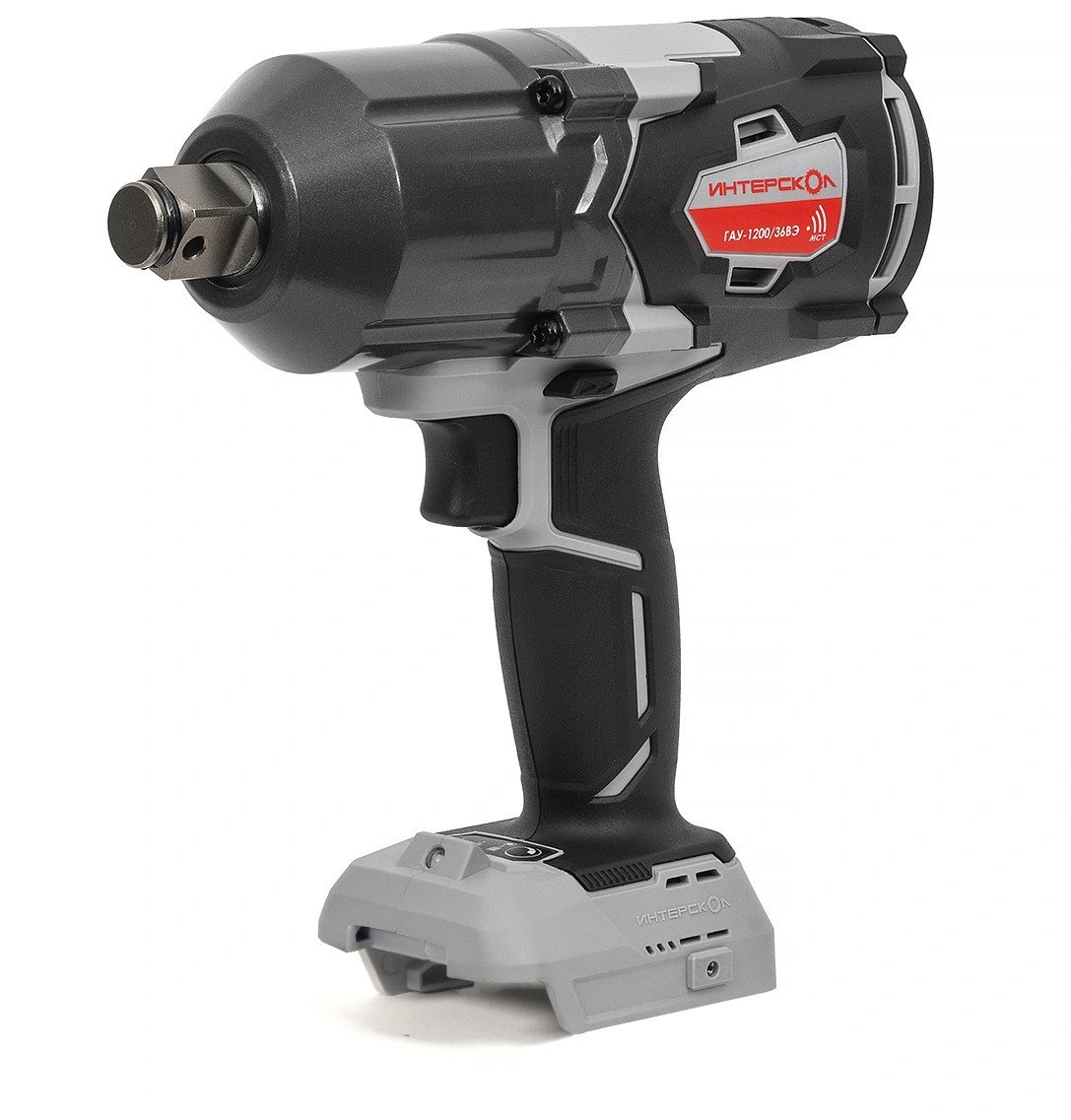 Аккумуляторный ударный гайковерт ИНТЕРСКОЛ ГАУ-1200/36ВЭ, 36 В, 1200 Hм, 2050 уд/мин, без АКБ и ЗУ (819.0.0.70)
