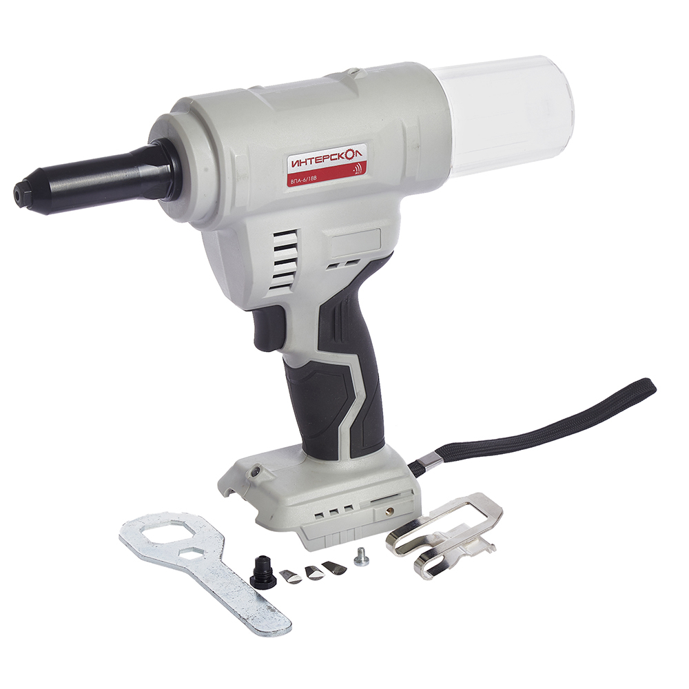 Аккумуляторный заклепочный пистолет ИНТЕРСКОЛ ВПА-6/18В, АПИ, без АКБ и ЗУ, (646.1.0.70)