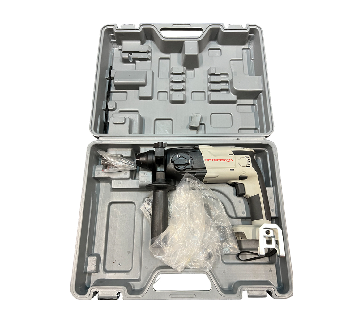 Аккумуляторный перфоратор ИНТЕРСКОЛ ПА-18/18Л2, 18 В, 1.3 Дж, 6900 уд/мин, без АКБ и ЗУ, в кейсе (УЦЕНЕННЫЙ ТОВАР) (329.0.0.74/U1)