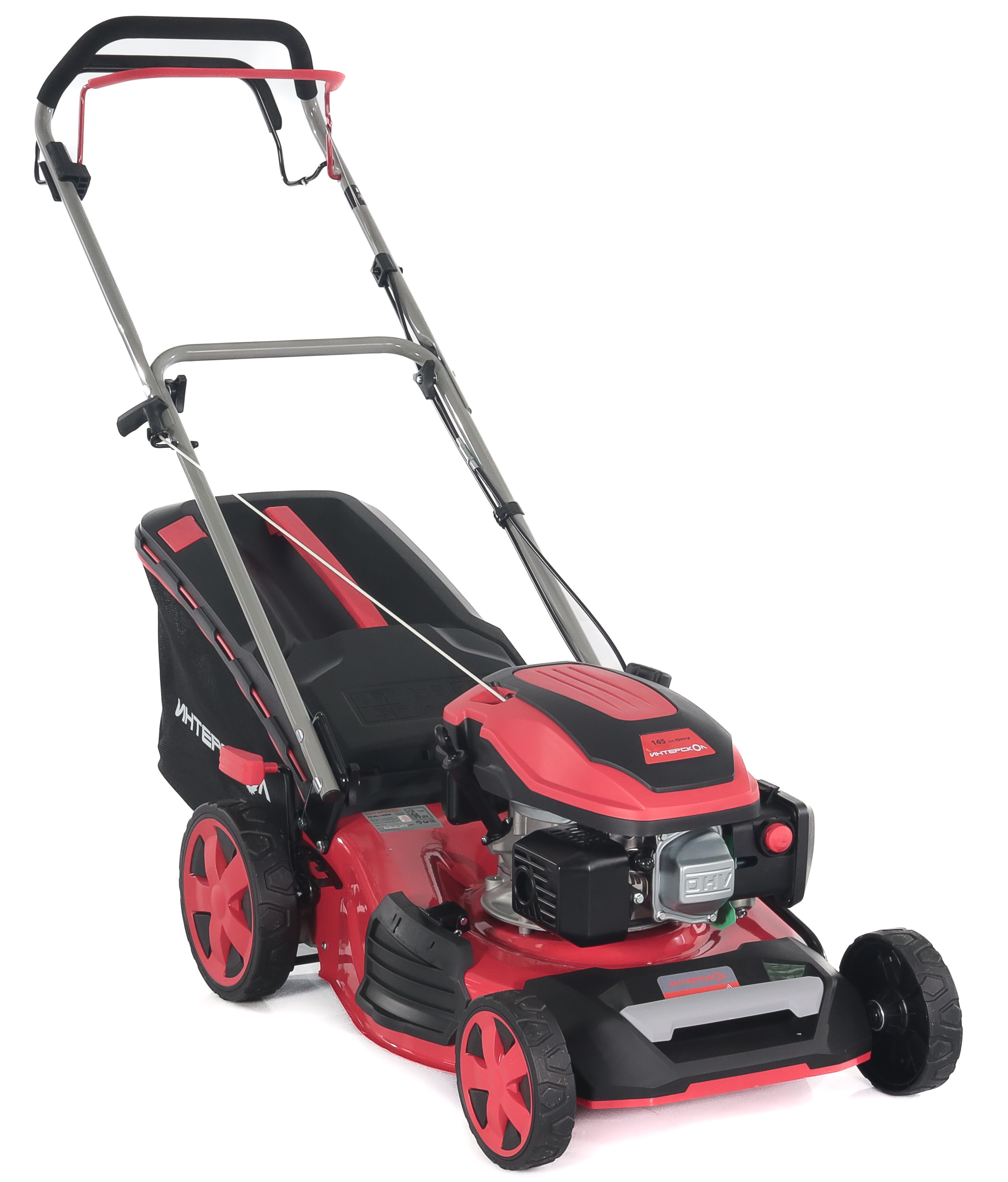 Бензиновая газонокосилка ИНТЕРСКОЛ ГБ-46/145СБ, 3.5 л.с., 145 см³, 3000 об/мин, 60 л (928.0.0.70)