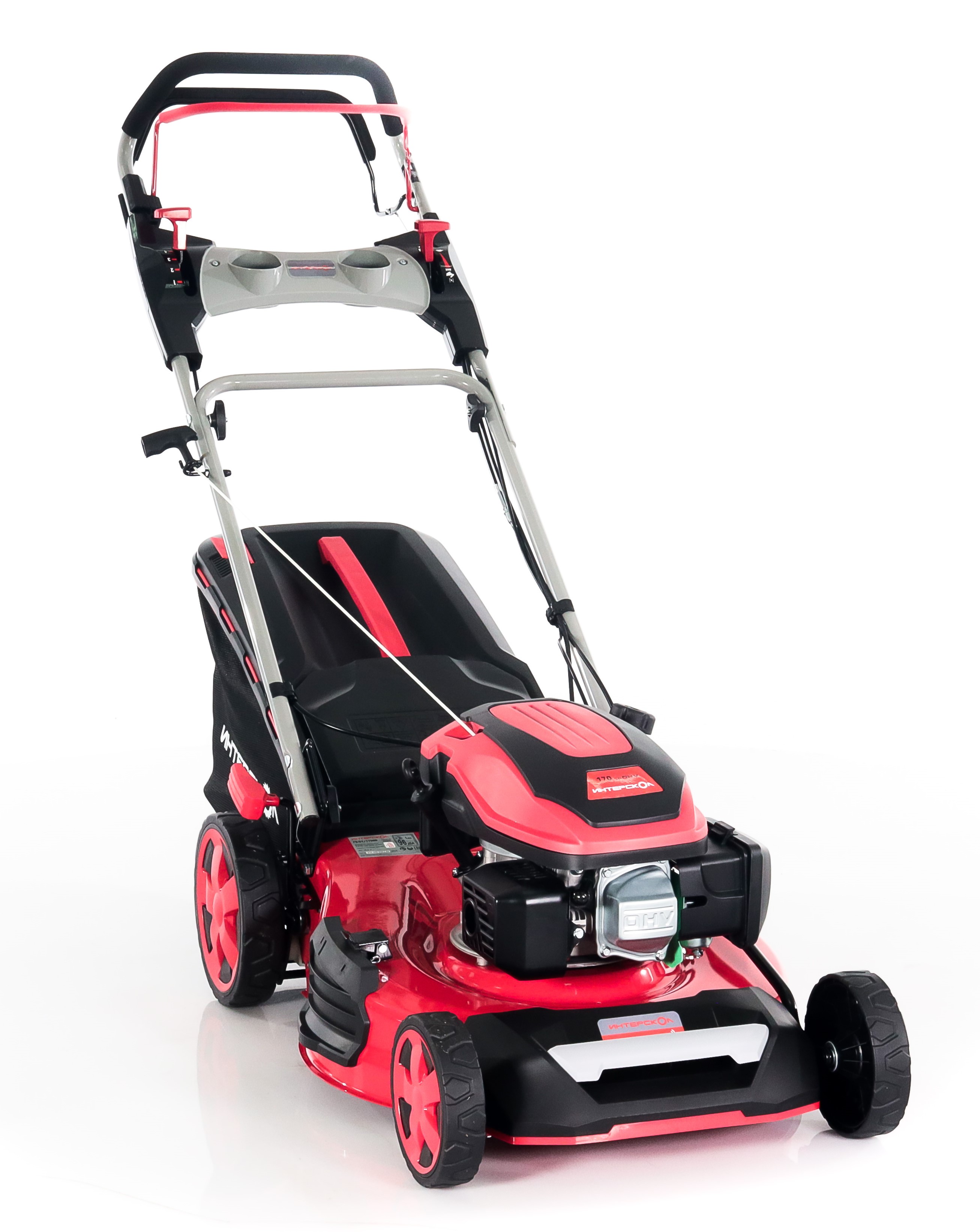 Бензиновая газонокосилка ИНТЕРСКОЛ ГБ-51/170ВБ, 3.94 л.с., 170 см³, 3000 об/мин, 60 л (930.0.0.70)