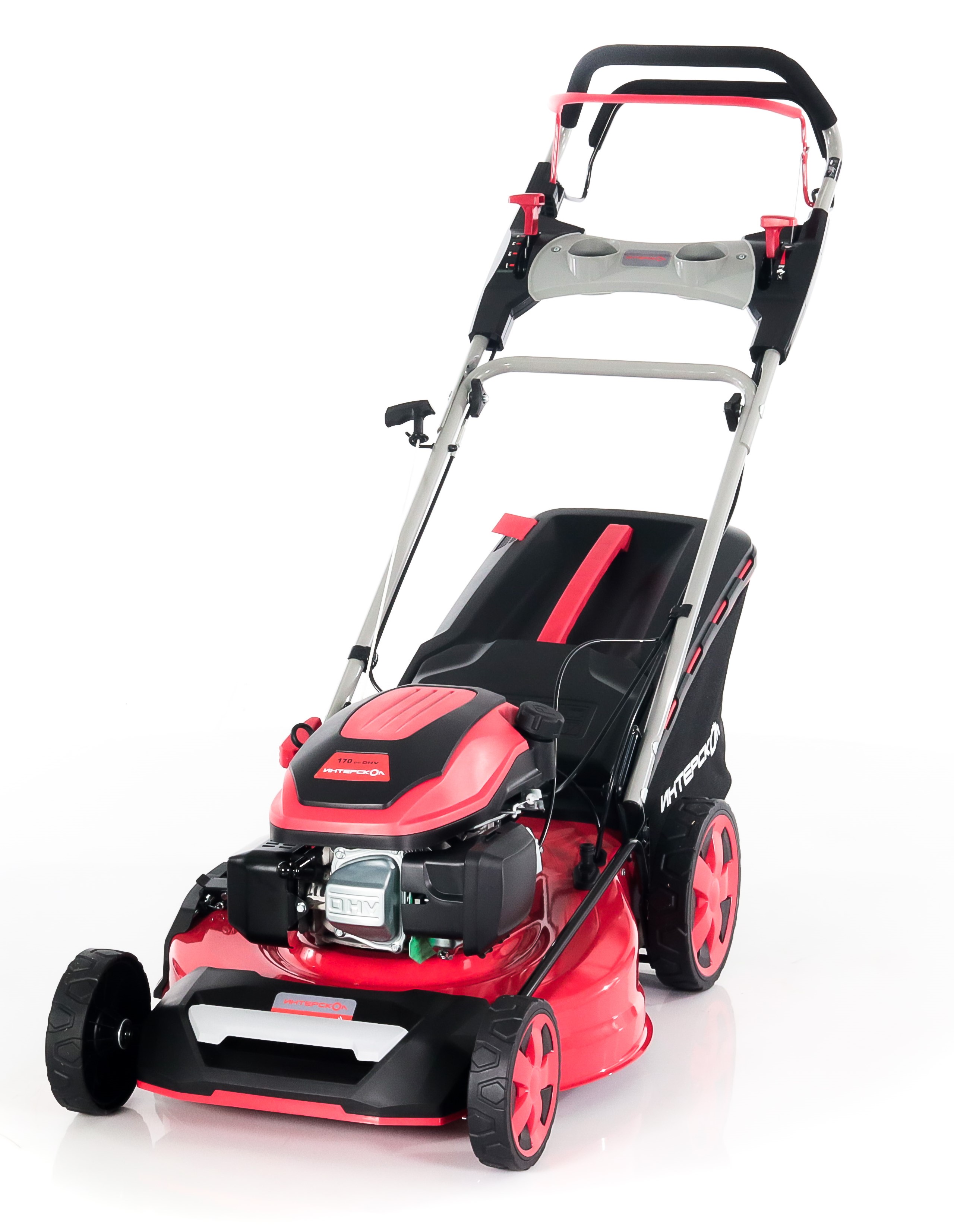 Бензиновая газонокосилка ИНТЕРСКОЛ ГБ-51/170ВБ, 3.94 л.с., 170 см³, 3000 об/мин, 60 л (930.0.0.70)