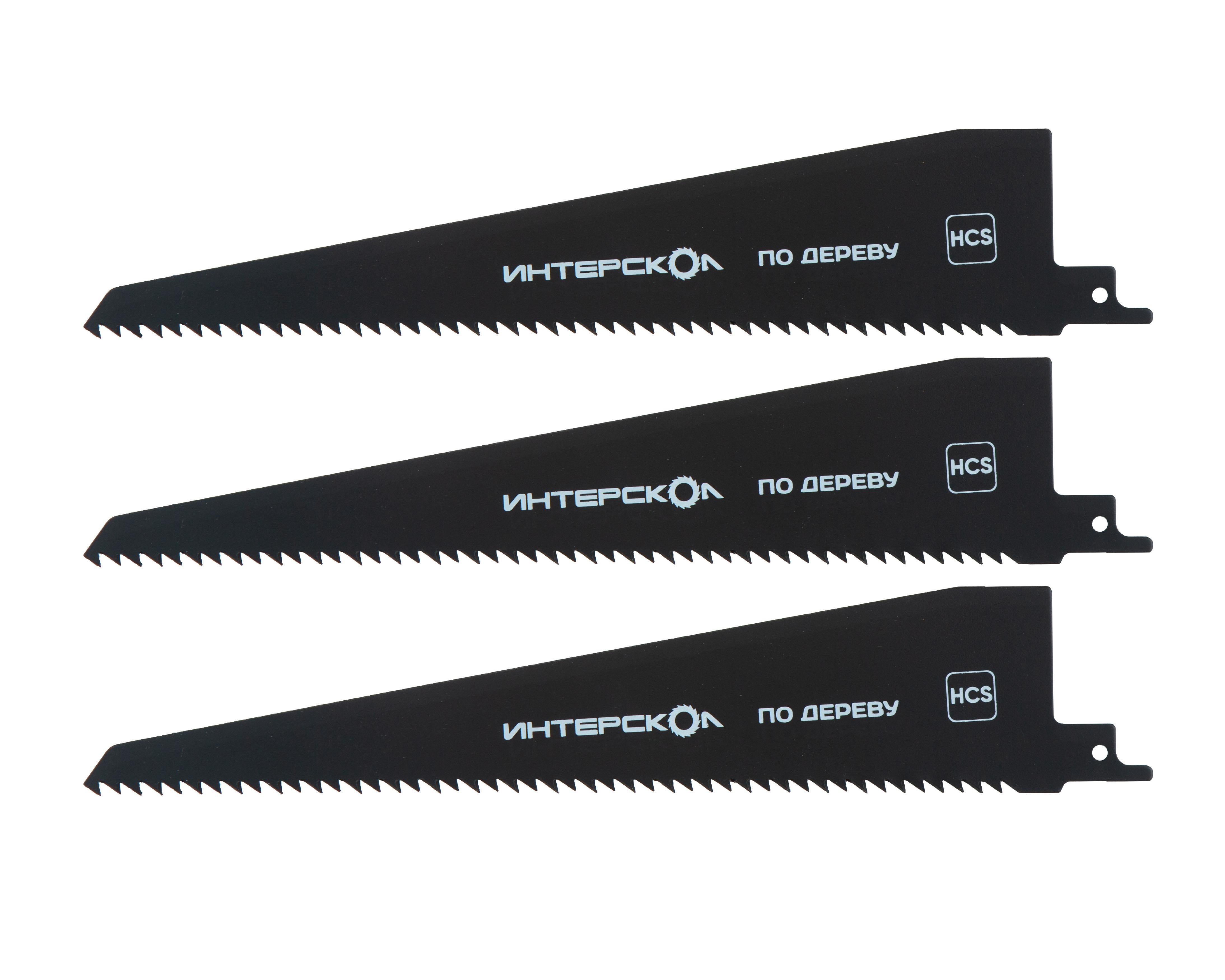 Полотно для сабельной пилы ИНТЕРСКОЛ, по дереву, 3 шт. (41245.231)
