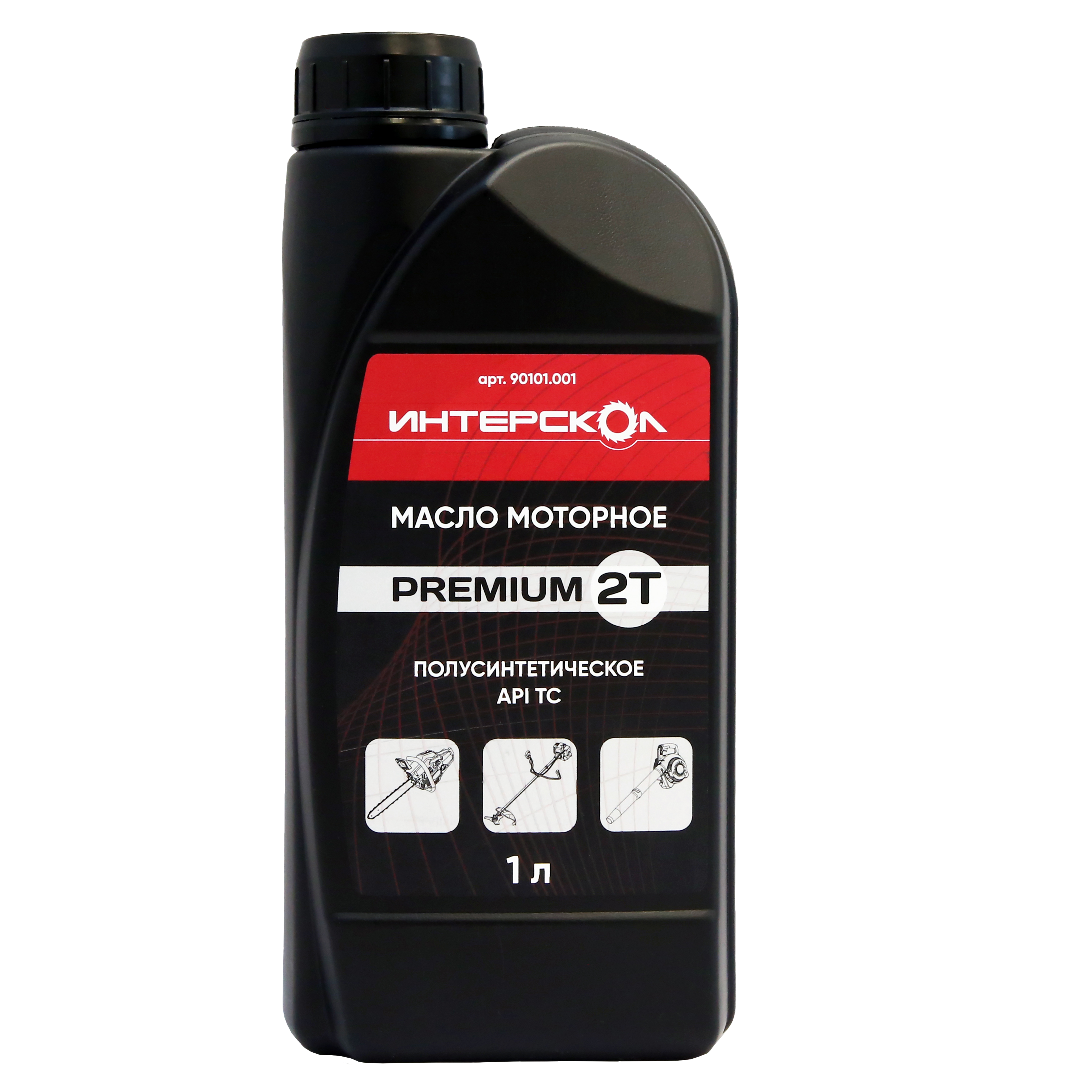 Масло моторное ИНТЕРСКОЛ Premium, 2-х тактное, полусинтетическое, 1000 мл (90101.001)