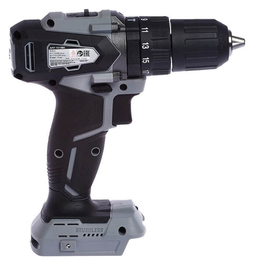 Дрель-шуруповерт ИНТЕРСКОЛ ДАУ-13/18ВК 45, 18 В, 1700 об/мин, 25500 уд/мин, без АКБ и ЗУ, в кейсе (573.0.0.70)