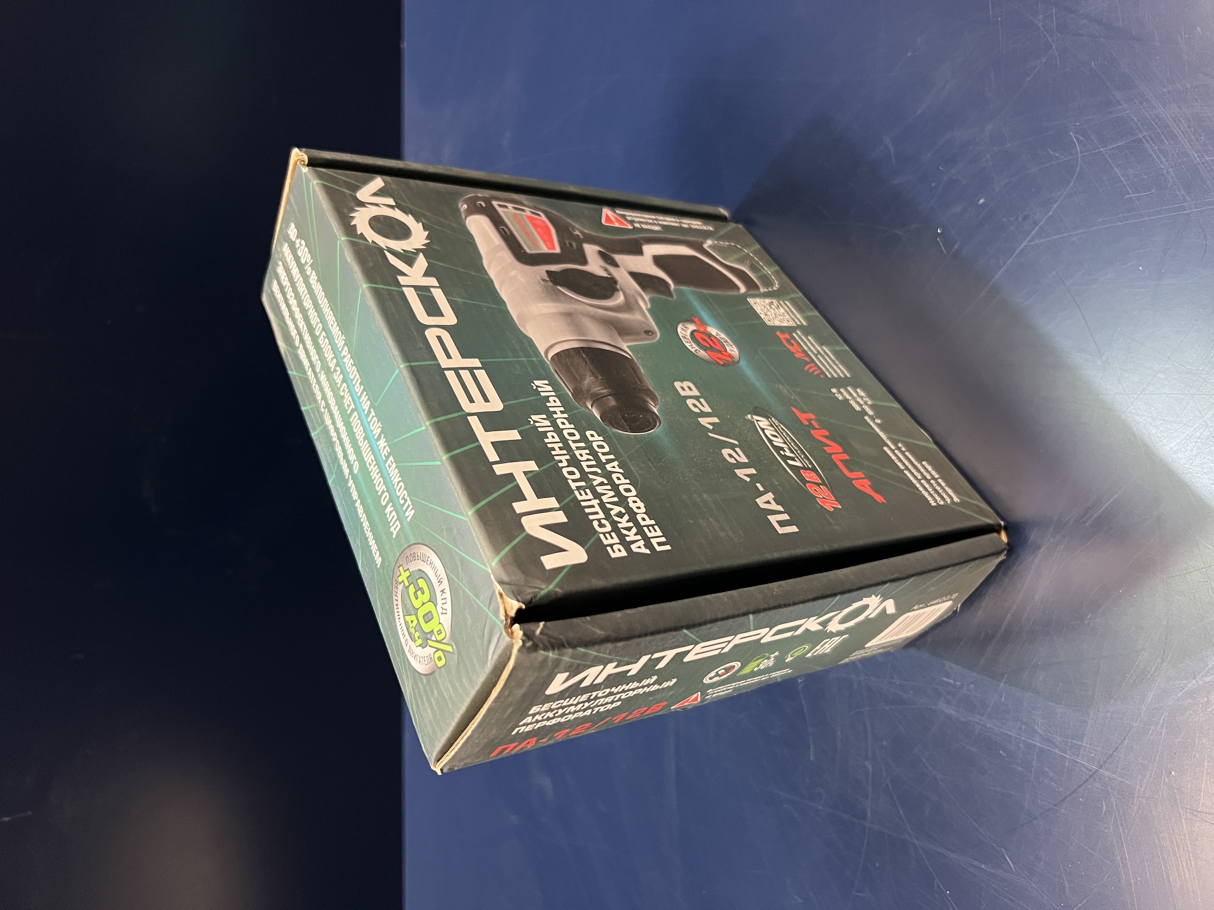 Аккумуляторный перфоратор ИНТЕРСКОЛ ПА-12/12В, 12 В, 1.2 Дж, 4250 уд/мин, без АКБ и ЗУ (УЦЕНЕННЫЙ ТОВАР) (648.0.0.70/U)