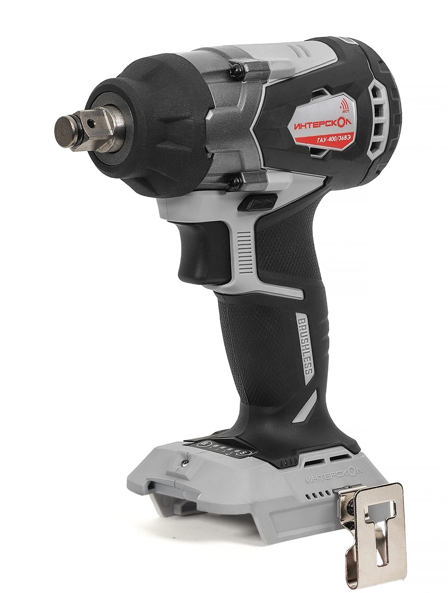 Аккумуляторный ударный гайковерт ИНТЕРСКОЛ ГАУ-400/36ВЭ, 36 В, 400 Нм, 3200 уд/мин, без АКБ и ЗУ (859.0.0.70)
